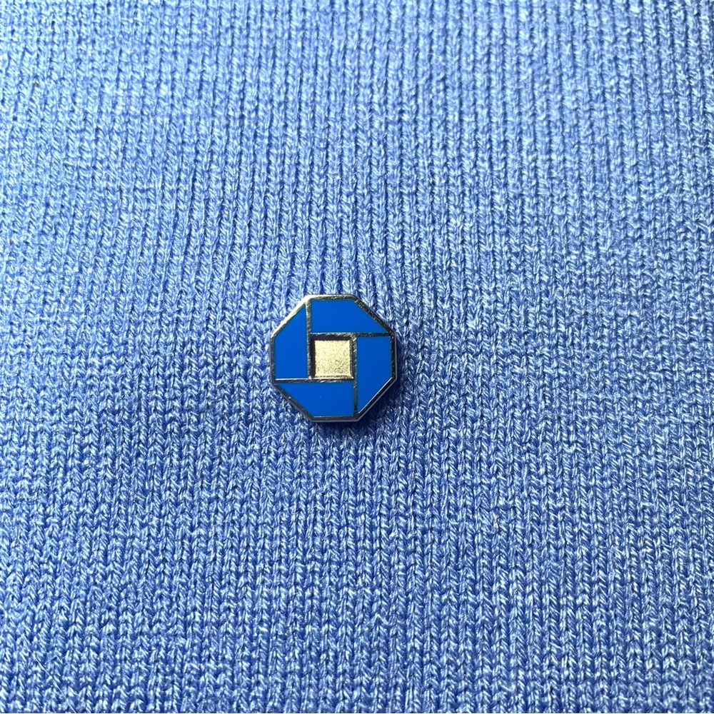 JP Morgan Chase Bank Logo Pin Unisex